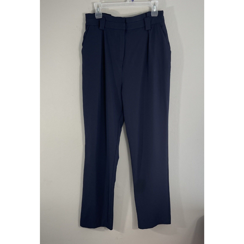 Lulus Paperbag Pants Womens Size L High Waisted Trousers Slacks Belt Loops Lined